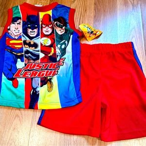 Batman and Robin Boys Red Short Set